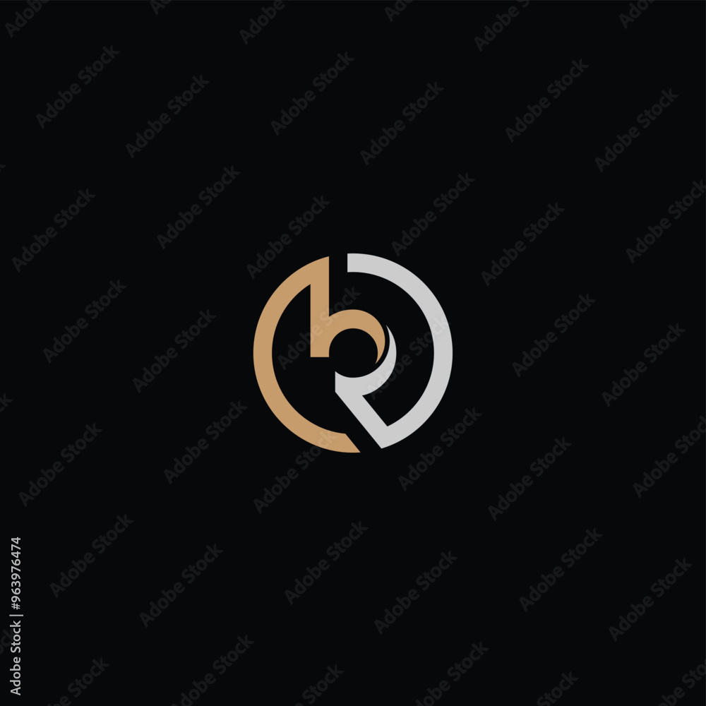 BR or RB awesome letter logo design. Abstract design with different colors illustration. Icon or monogram design BR or RB awesome letter logo design. Abstract design with different colors illustration. Icon or monogram design