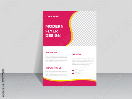 Corporate creative colorful business flyer template design, modern abstract business flyer, vector template design or business poster template design.