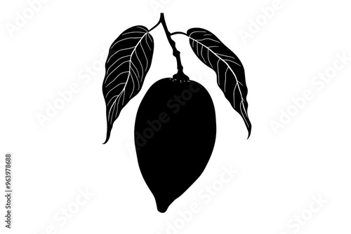 vector silhouette of a Balsam Apple