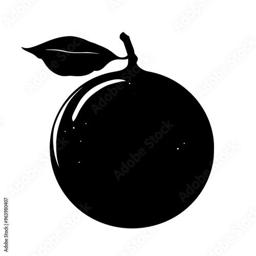 vector silhouette of a Orange