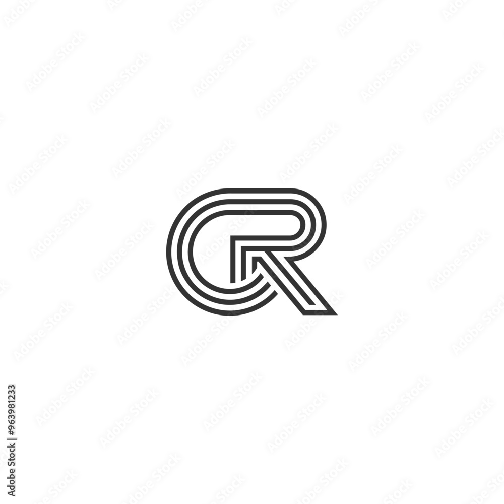 CR or RC letter logo design. Abstract outstanding professional business awesome artistic branding company different colors illustration. CR or RC letter logo design. Abstract outstanding professional business awesome artistic branding company different colors illustration.
