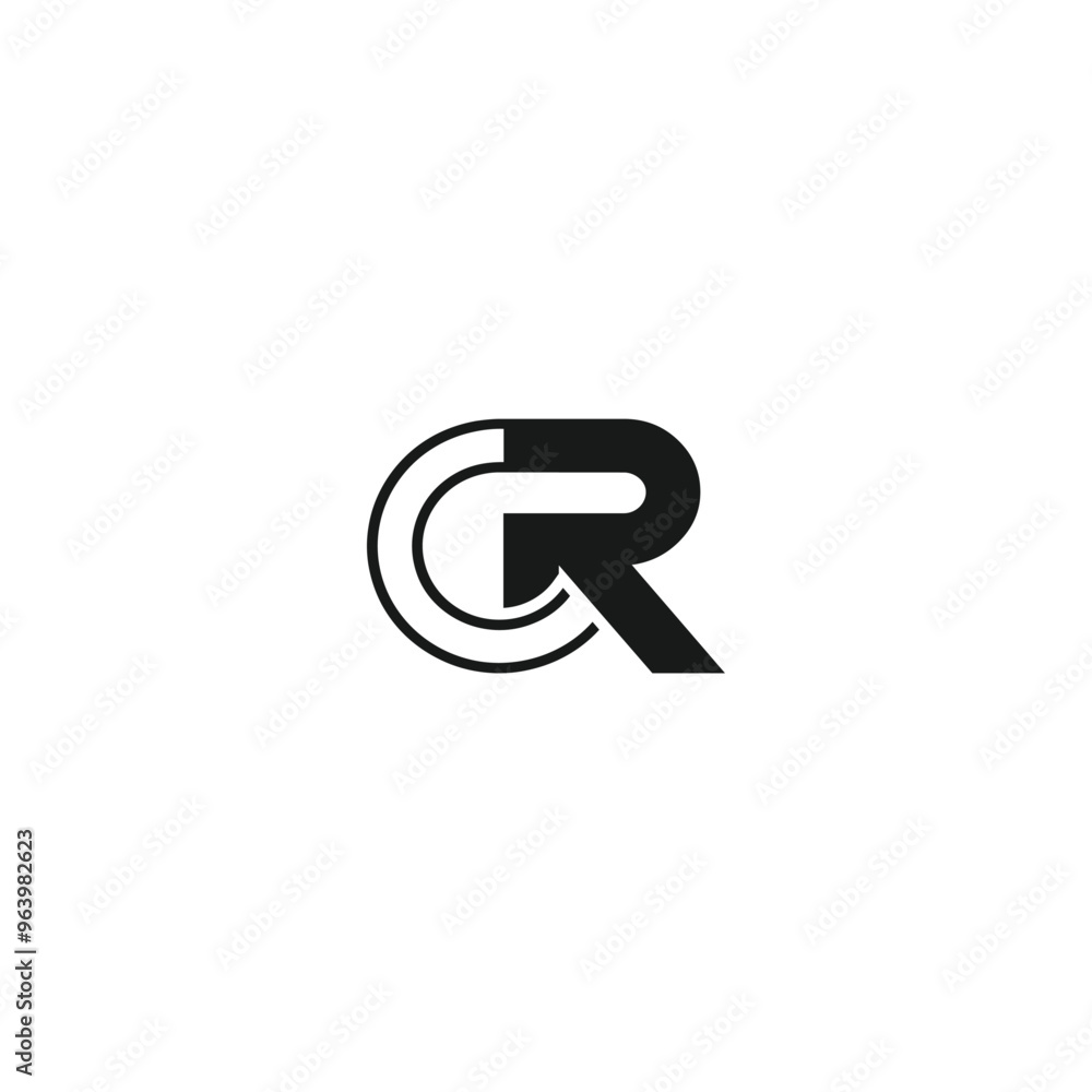 CR or RC letter logo design. Abstract outstanding professional business awesome artistic branding company different colors illustration. CR or RC letter logo design. Abstract outstanding professional business awesome artistic branding company different colors illustration.