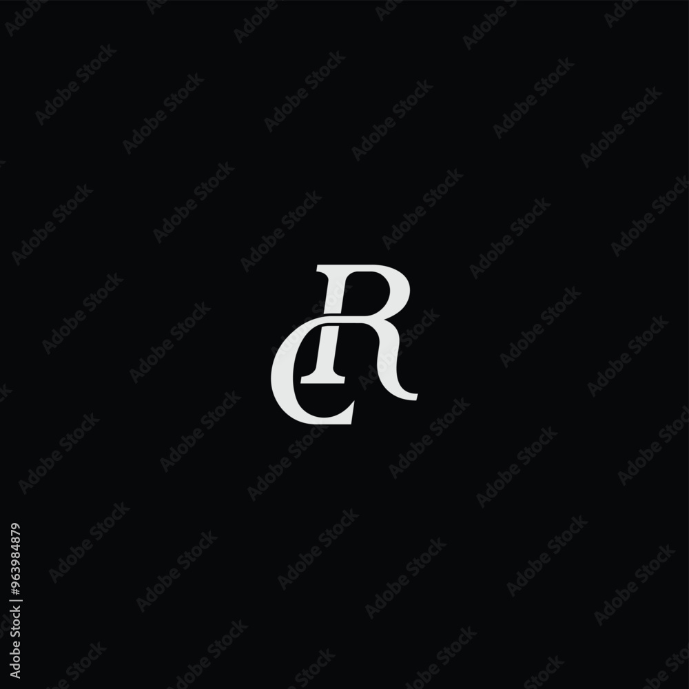 CR or RC letter logo design. Abstract outstanding professional business awesome artistic branding company different colors illustration. CR or RC letter logo design. Abstract outstanding professional business awesome artistic branding company different colors illustration.
