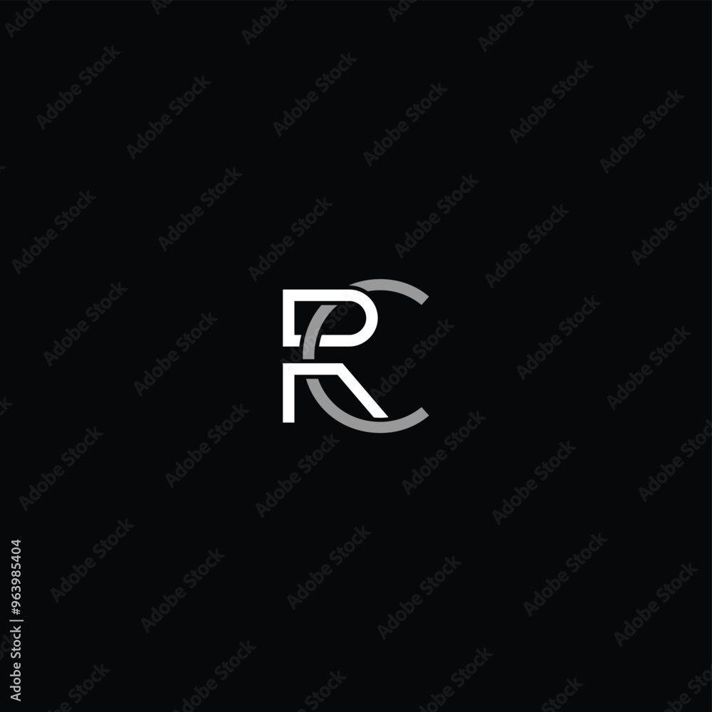 CR or RC letter logo design. Abstract outstanding professional business awesome artistic branding company different colors illustration. CR or RC letter logo design. Abstract outstanding professional business awesome artistic branding company different colors illustration.