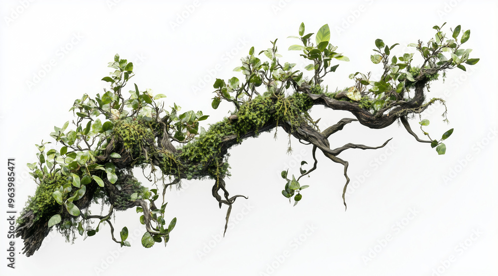 Twisted wild liana messy jungle vines plant with moss, lichen and wild climbing orchid leaves isolated on white background isolated on white background,. Created using Generative AI Technology
Twisted wild liana messy jungle vines plant with moss, lichen and wild climbing orchid leaves isolated on white background isolated on white background,. Created using Generative AI Technology