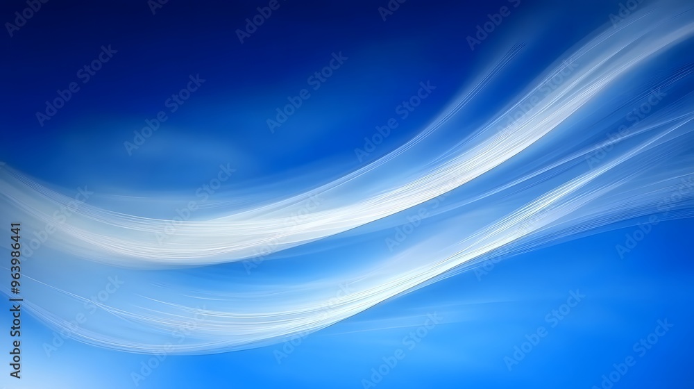 Abstract Blue Background with White Curved Lines Abstract Blue Background with White Curved Lines