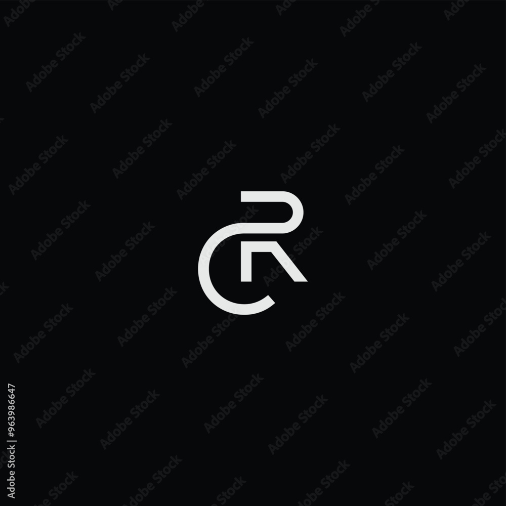 CR or RC letter logo design. Abstract outstanding professional business awesome artistic branding company different colors illustration. CR or RC letter logo design. Abstract outstanding professional business awesome artistic branding company different colors illustration.