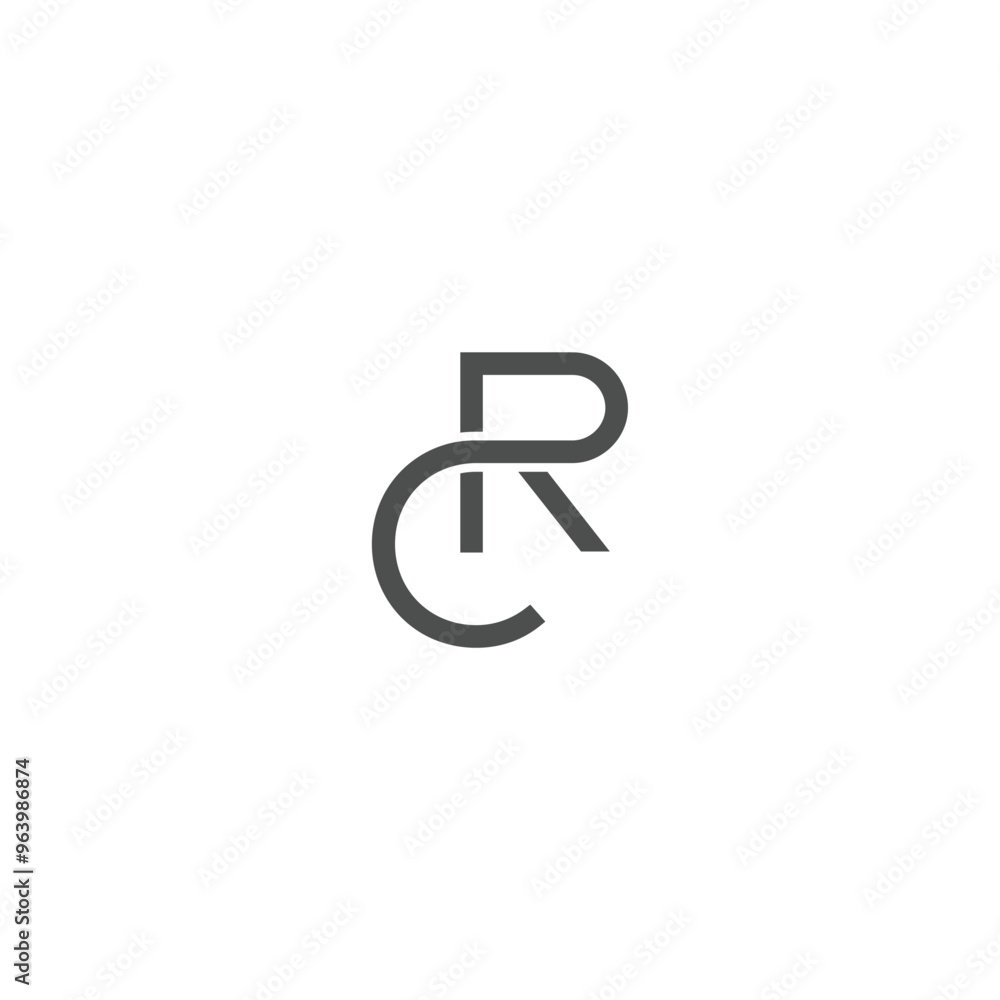 CR or RC letter logo design. Abstract outstanding professional business awesome artistic branding company different colors illustration. CR or RC letter logo design. Abstract outstanding professional business awesome artistic branding company different colors illustration.