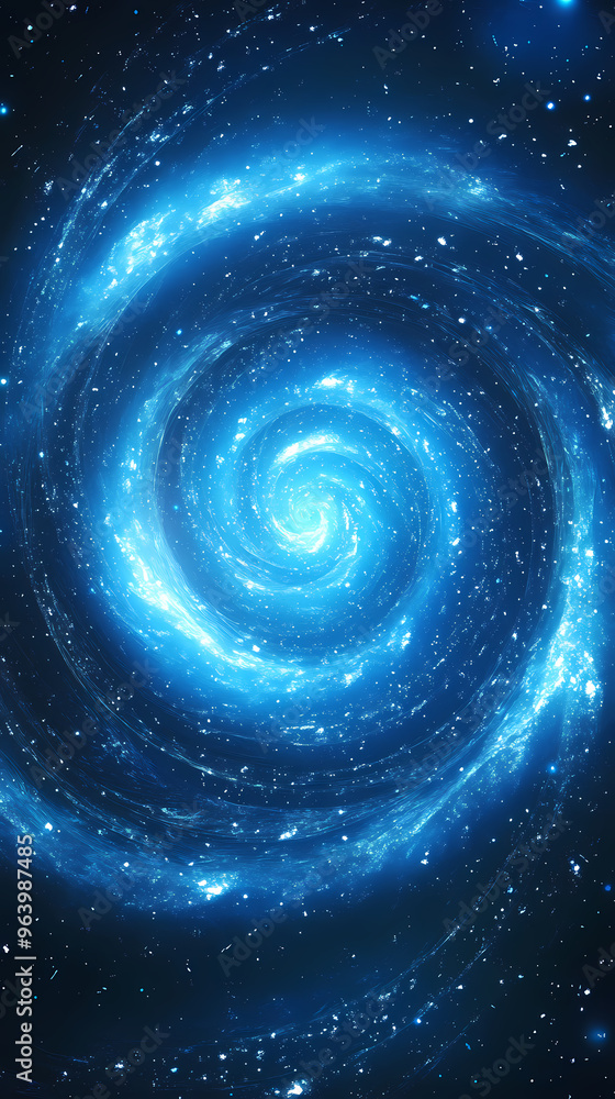 Mysterious universe within a blue vortex Mysterious universe within a blue vortex