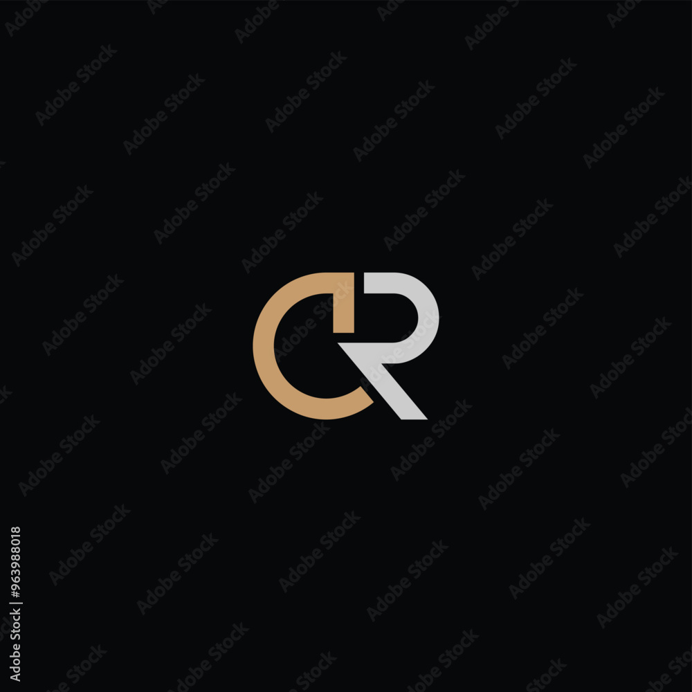 CR or RC letter logo design. Abstract outstanding professional business awesome artistic branding company different colors illustration. CR or RC letter logo design. Abstract outstanding professional business awesome artistic branding company different colors illustration.