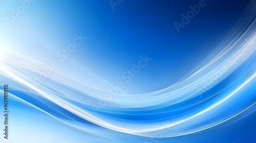 Abstract Blue and White Wave Background