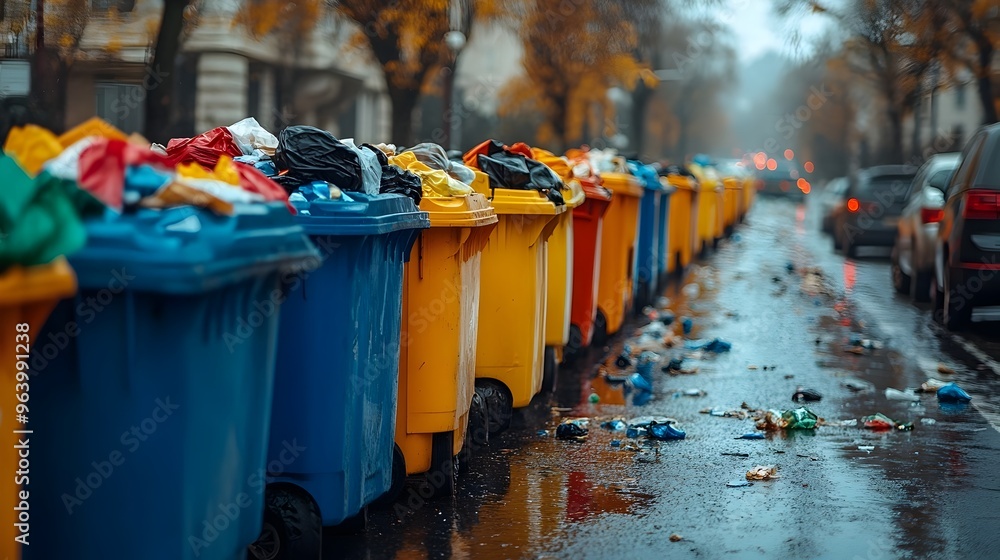 Fototapeta premium IoT Powered Waste Management Systems Optimizing Garbage Collection Routes