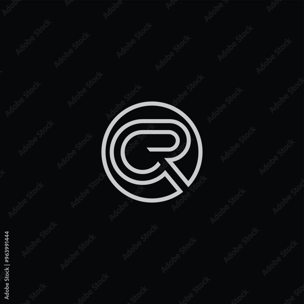 CR or RC letter logo design. Abstract outstanding professional business awesome artistic branding company different colors illustration. CR or RC letter logo design. Abstract outstanding professional business awesome artistic branding company different colors illustration.