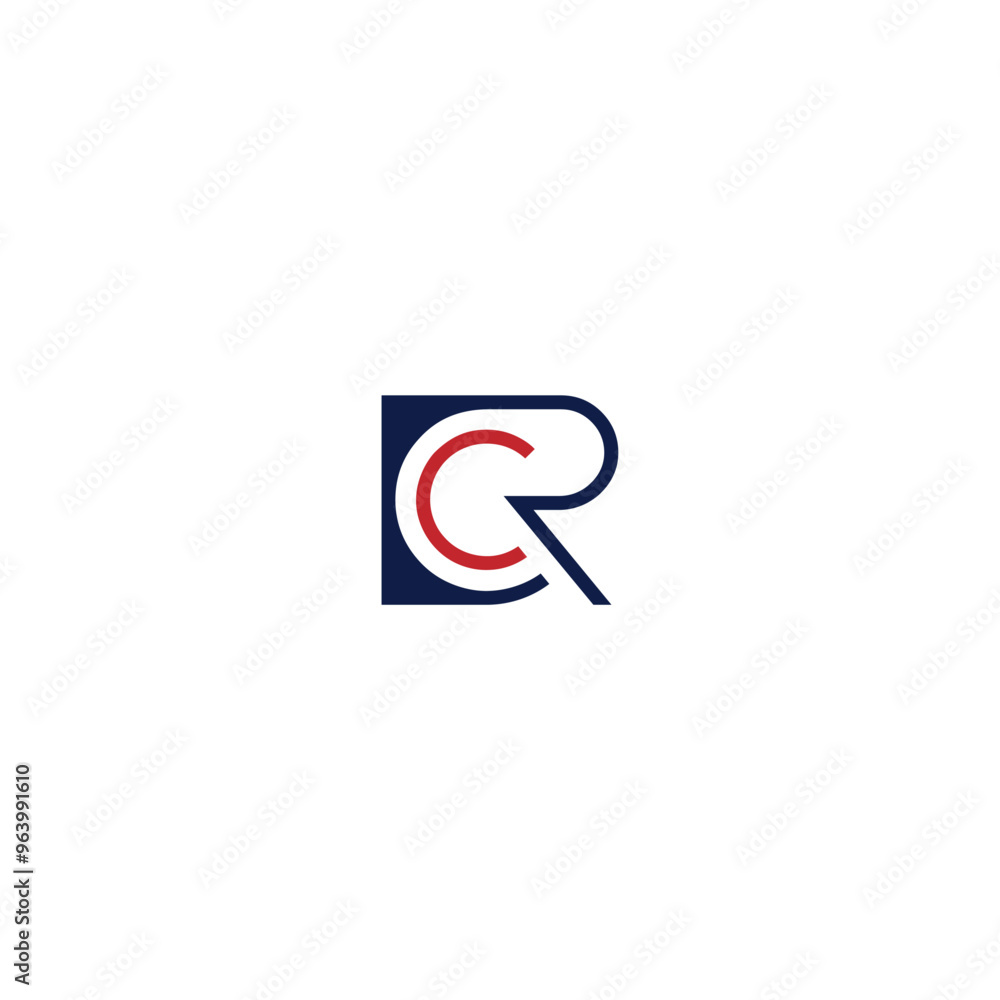 CR or RC letter logo design. Abstract outstanding professional business awesome artistic branding company different colors illustration. CR or RC letter logo design. Abstract outstanding professional business awesome artistic branding company different colors illustration.