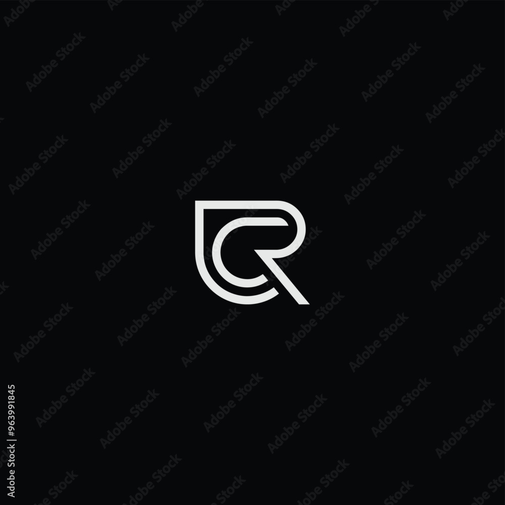 CR or RC letter logo design. Abstract outstanding professional business awesome artistic branding company different colors illustration. CR or RC letter logo design. Abstract outstanding professional business awesome artistic branding company different colors illustration.