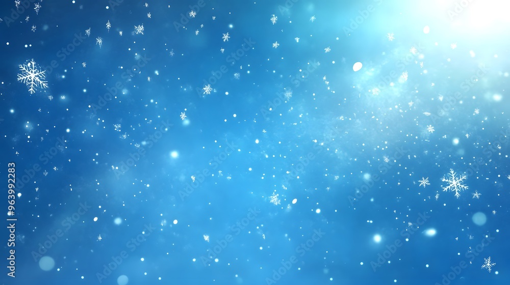 Obraz premium Abstract Winter Snowflakes Background