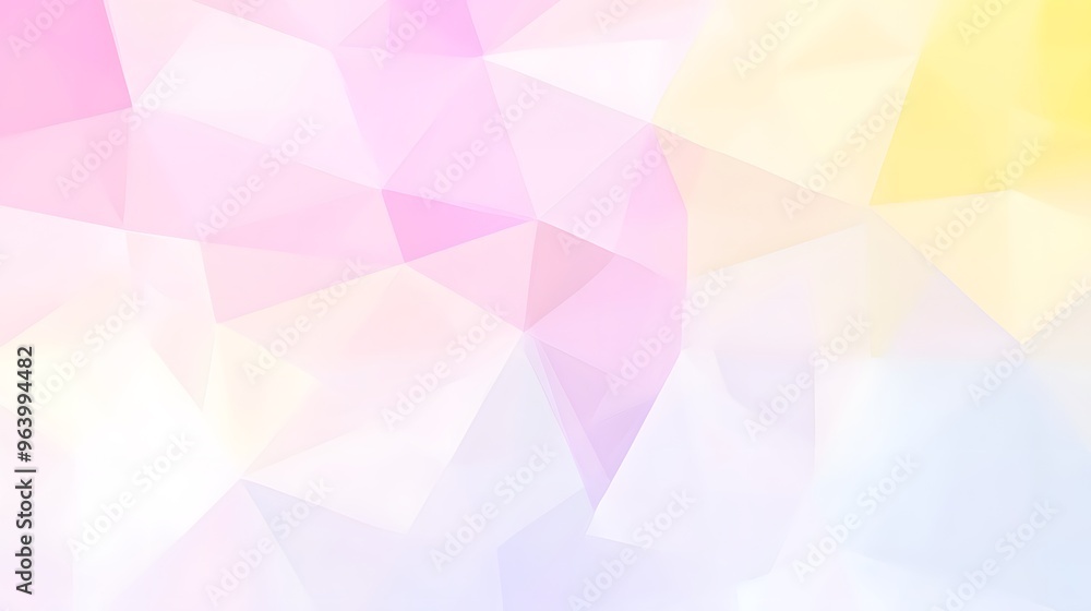 Obraz premium Abstract Geometric Background with Pastel Pink White and Yellow Colors