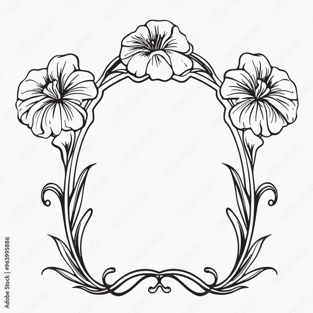Elegant floral frame design Elegant floral frame design