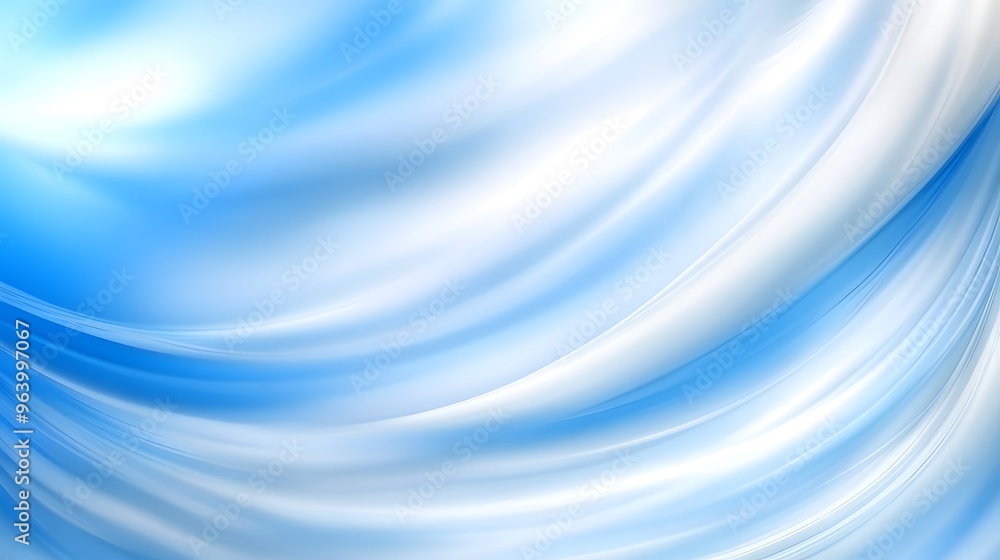 Fototapeta premium Abstract Blue and White Swirling Background