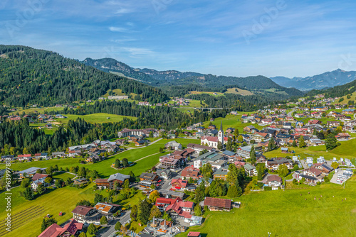 Sonniger Herbstnachmittag bei Riezlern im Kleinwalsertal in Vorarlberg photo