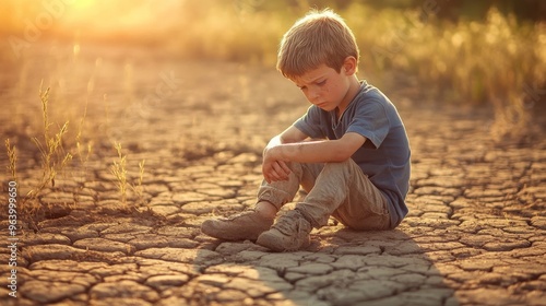 Hope lost in the face of desolation.