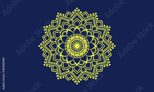 mandala Ornament beautiful card with holyday 