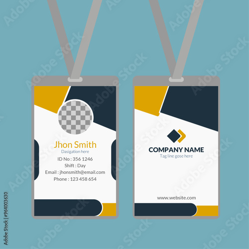 Business ID card design template.