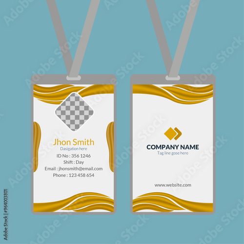 Business ID card design template.