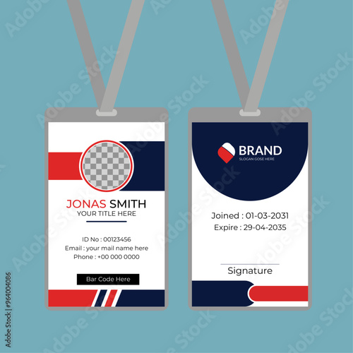 Business ID card design template.