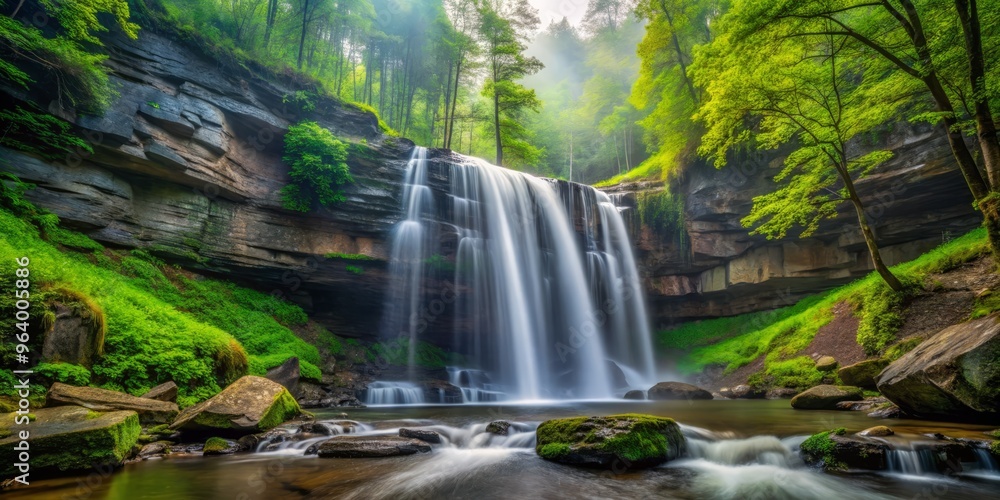 11. Morning mist at Ozone Falls, a captivating scene with lush greenery and sparkling water. 11. Morning mist at Ozone Falls, a captivating scene with lush greenery and sparkling water.