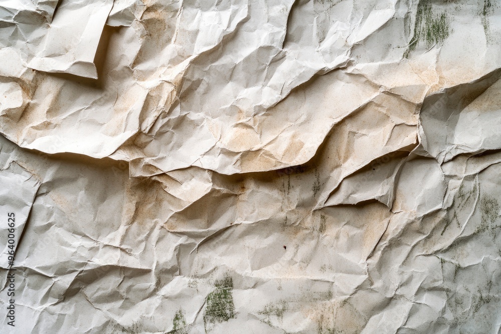 Recycled folded paper. Crumbled and grunge with dust and scratches. Paper texture concept, ai Recycled folded paper. Crumbled and grunge with dust and scratches. Paper texture concept, ai