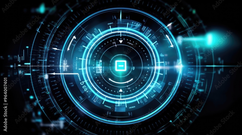 Futuristic Holographic Technology Interface