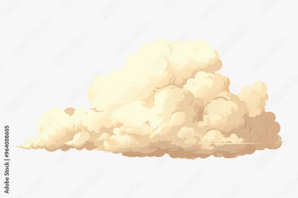 Fluffy cloud digital illustration Fluffy cloud digital illustration