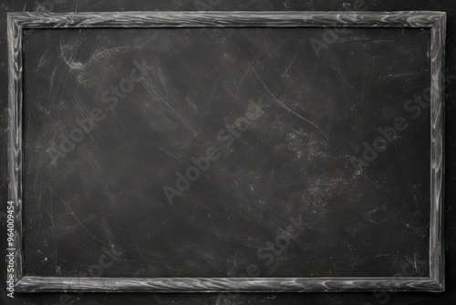 Empty Chalkboard Ready for Writing