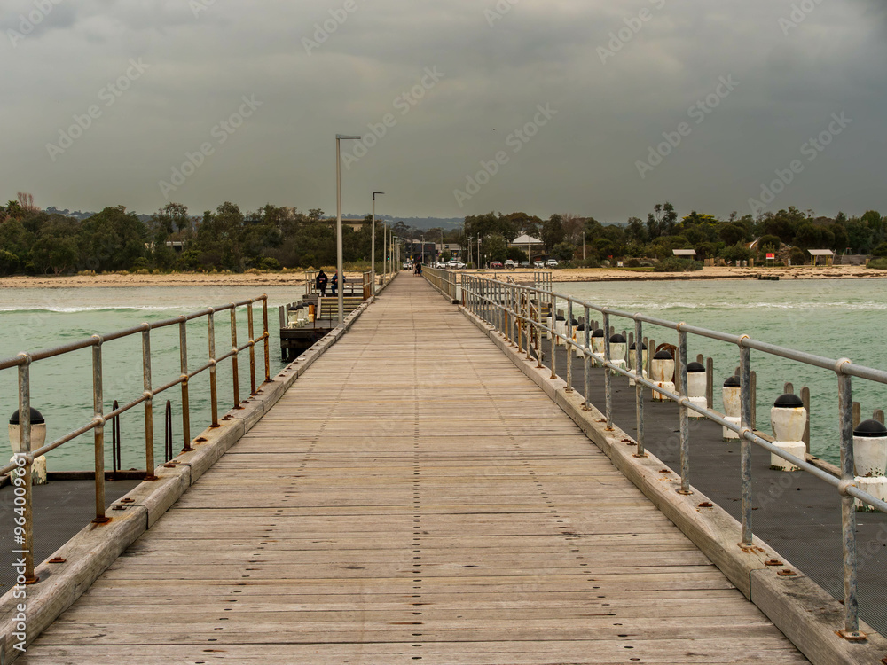 View Down Rosebud Pier Showing Bollards View Down Rosebud Pier Showing Bollards