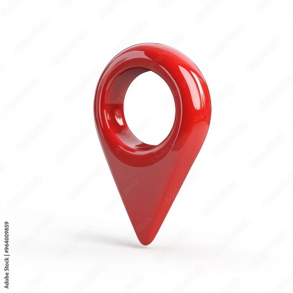 3D Red Map Marker Icon for Precise Location Pinpointing 3D Red Map Marker Icon for Precise Location Pinpointing