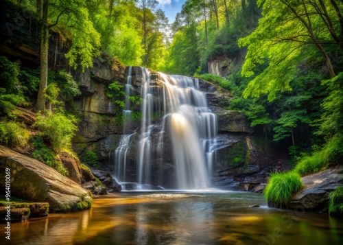 High Shoals Falls in June, a shimmering oasis, hidden within a lush forest, where ancient secrets await discovery.