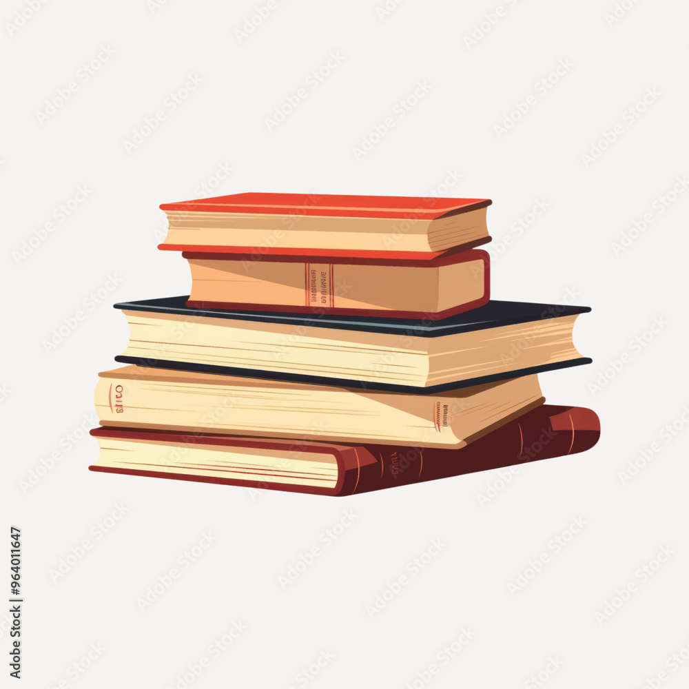 Stacked books illustration art Stacked books illustration art