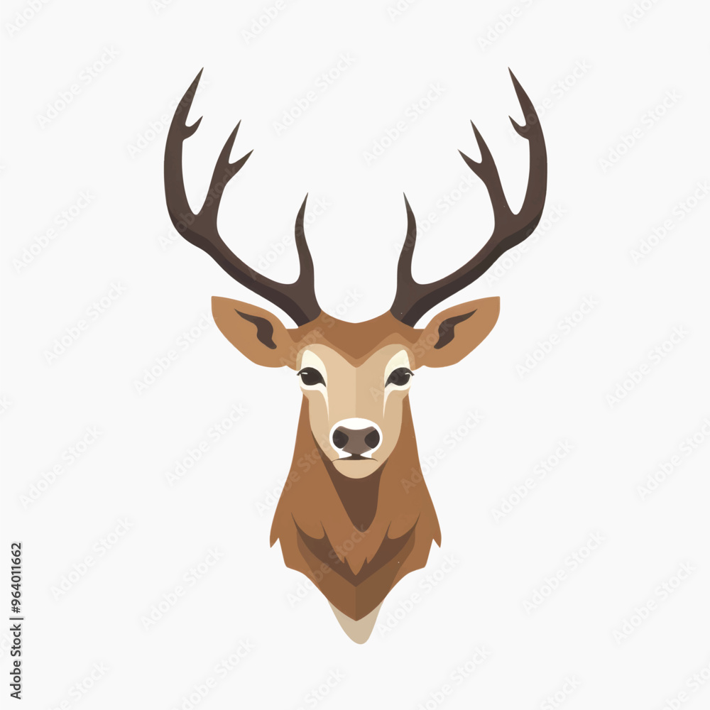 Majestic deer head illustration Majestic deer head illustration
