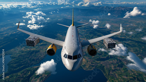 Aerial operations in airfreight logistics, highlighting the coordination and execution of airfreight logistics missions