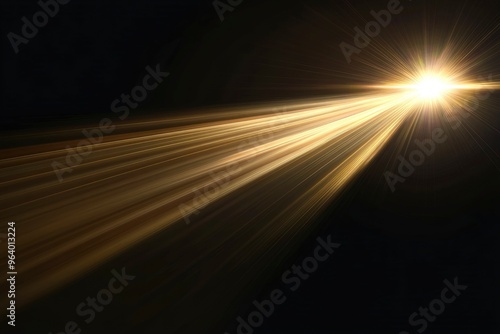 Sun Light Overlay. Sun rays overlay. Sun rays light isolated on black background, overlay design. transparent sunlight special lens light effect. abstract lens flare light over black background , ai