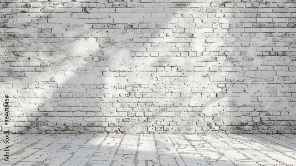 Fototapeta premium White loft brick wall background