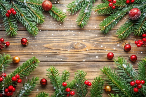 christmas tree branches and decorations