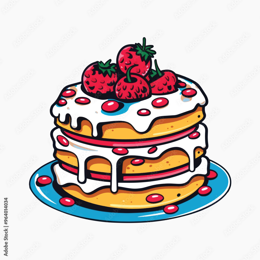 Delicious strawberry layered cake Delicious strawberry layered cake