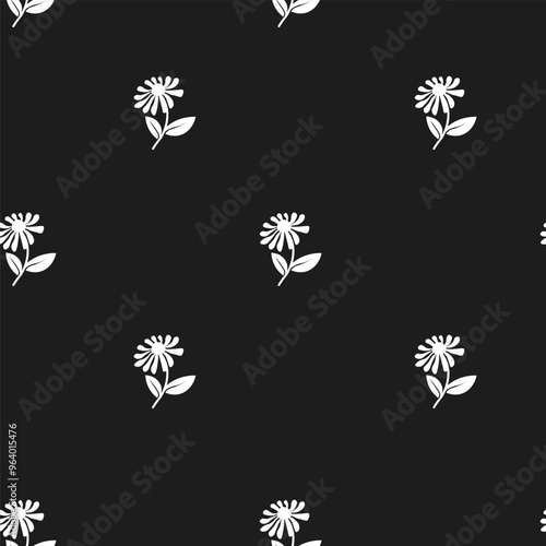 Dainty flower seamless vector pattern