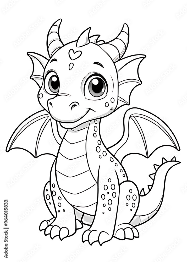 Fototapeta premium Creative Dragon Coloring Pages for Kids: Fun and Mythical Printable Adventures. Dragon. Coloring. Kids. Printable. Fun