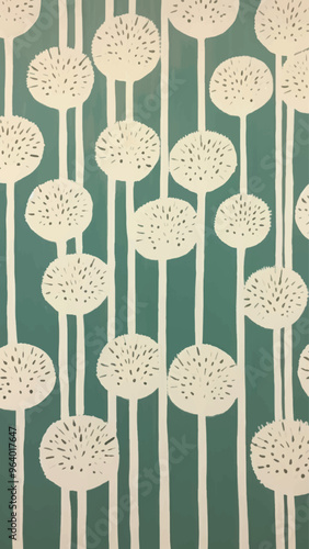 Vintage abstract flower pattern