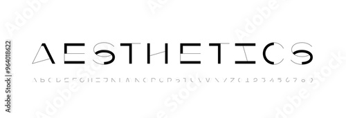 Trendy modern font alphabet