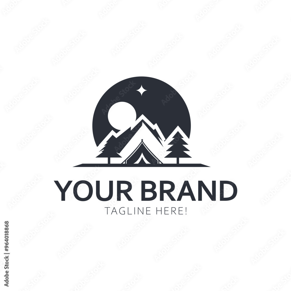 outdoor camping logo design with nature element outdoor camping logo design with nature element