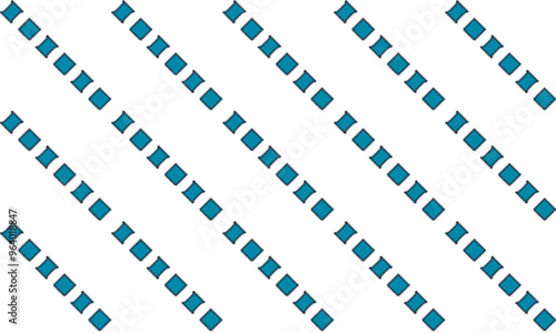 green Square block arrange in diagonal line strip seamless Pattern design for fabric printing, vintage patter